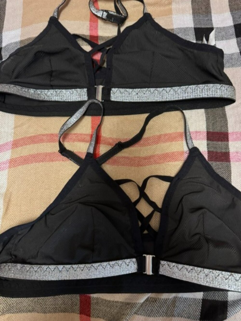 NWT bundle two sparkly, shiny Bras (A-B cup)